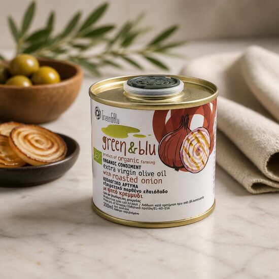 Augstākā labuma neapstrādāta olīveļļa ar GRAUZDĒTIEM SĪPOLIEM (100 ml)