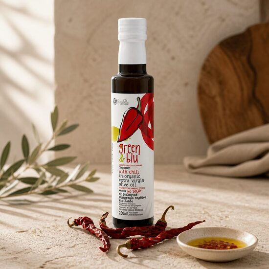 Augstākā labuma neapstrādāta olīveļļa ar ČILI (250ml)