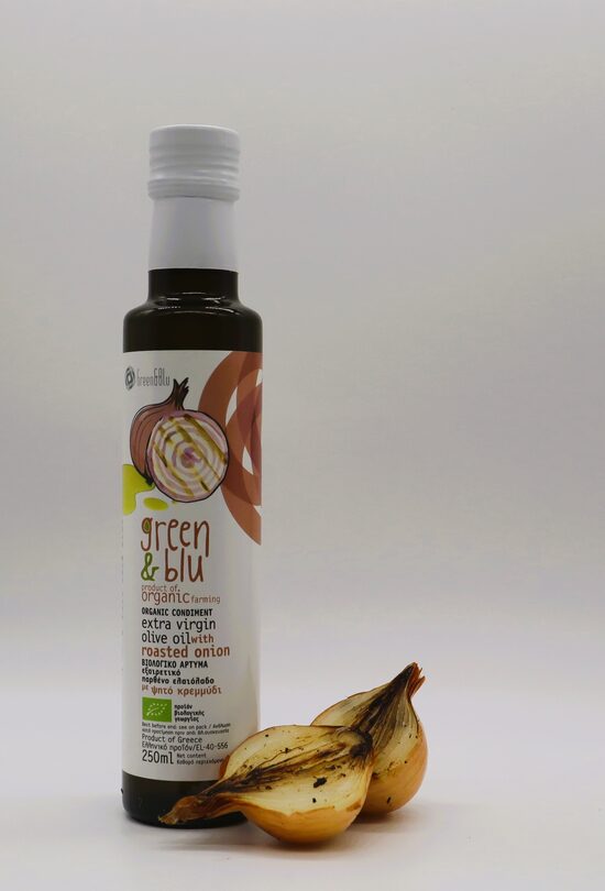 Augstākā labuma neapstrādāta olīveļļa ar GRAUZDĒTIEM SĪPOLIEM (250ml)