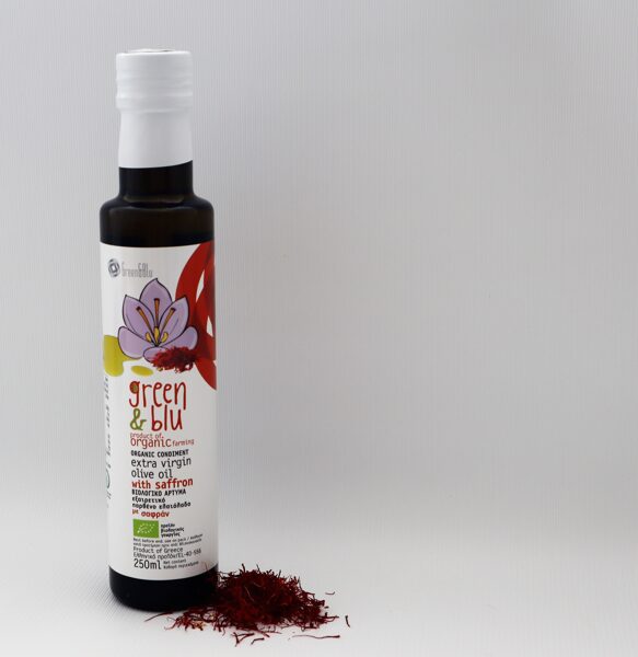 Augstākā labuma neapstrādāta olīveļļa ar SAFRĀNU (250ml)