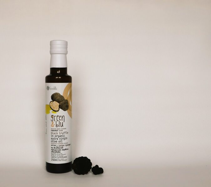 Augstākā labuma neapstrādāta olīveļļa ar MELNO TRIFELI (250ml)
