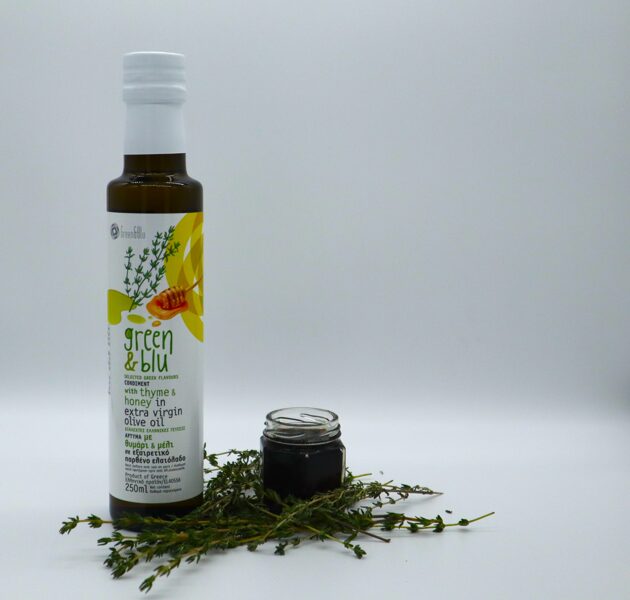 Augstākā labuma neapstrādāta olīveļļa ar TIMIĀNU un MEDU (250ml)